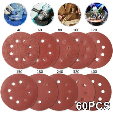 20x 125mm Sanding Discs 40-240 Grit Orbital Sandpaper Pads Tool Sander Paper